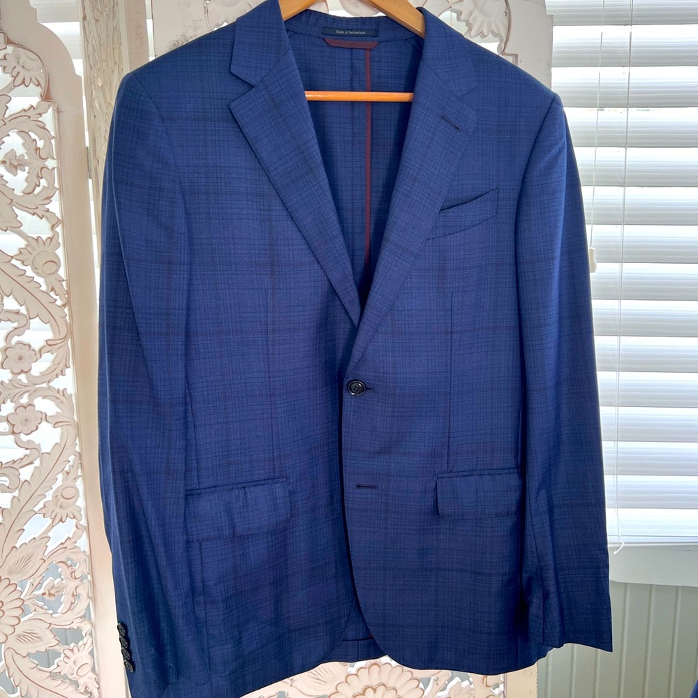 Ermenegildo Zegna Blue Check Blazer